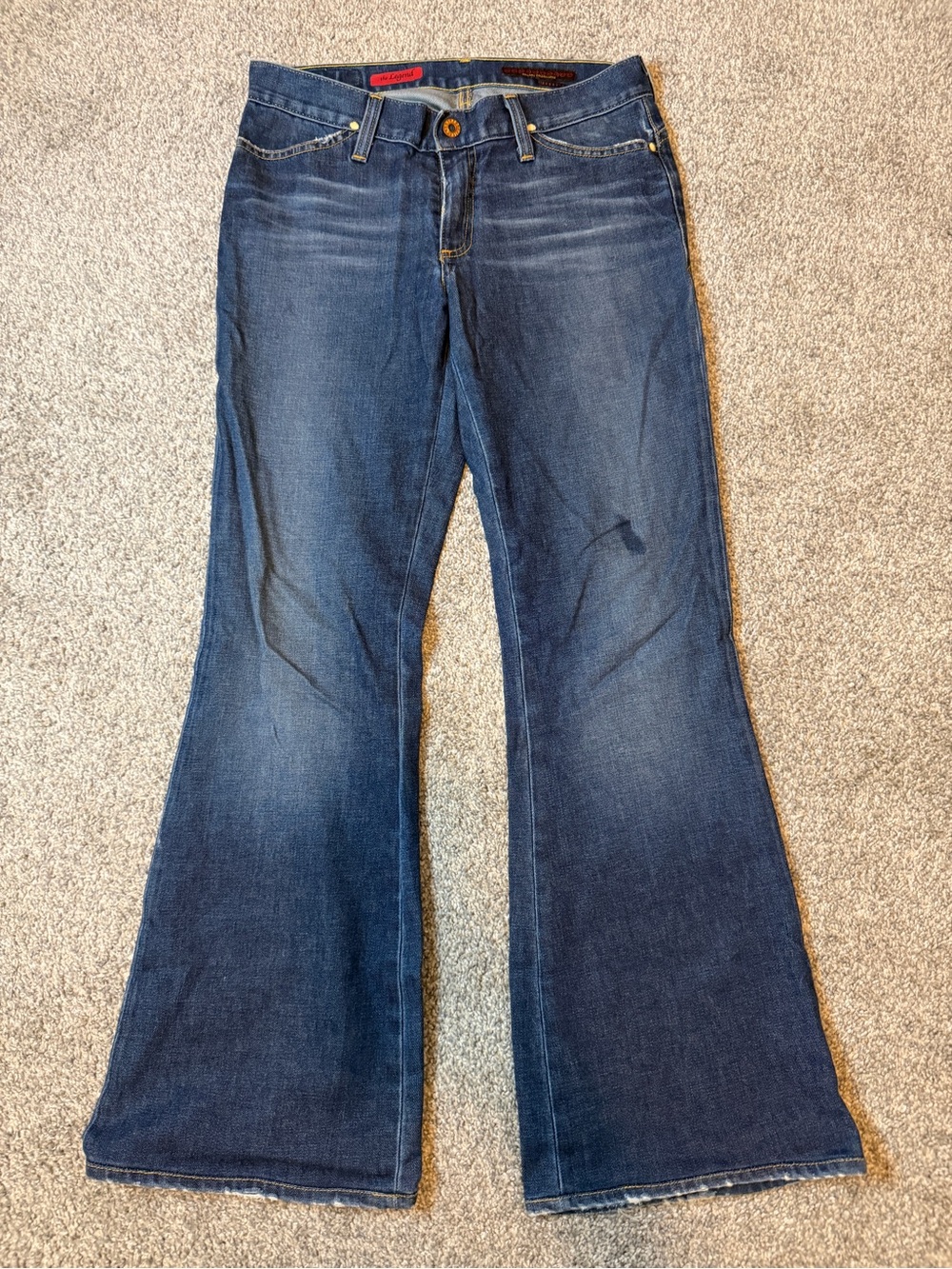 Ag Adriano Goldschmied Dark Blue Flared Jeans